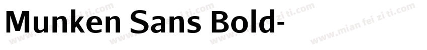 Munken Sans Bold字体转换